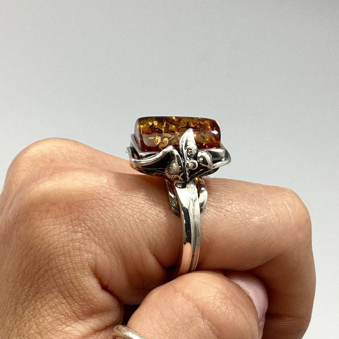 Cognac Amber Ring