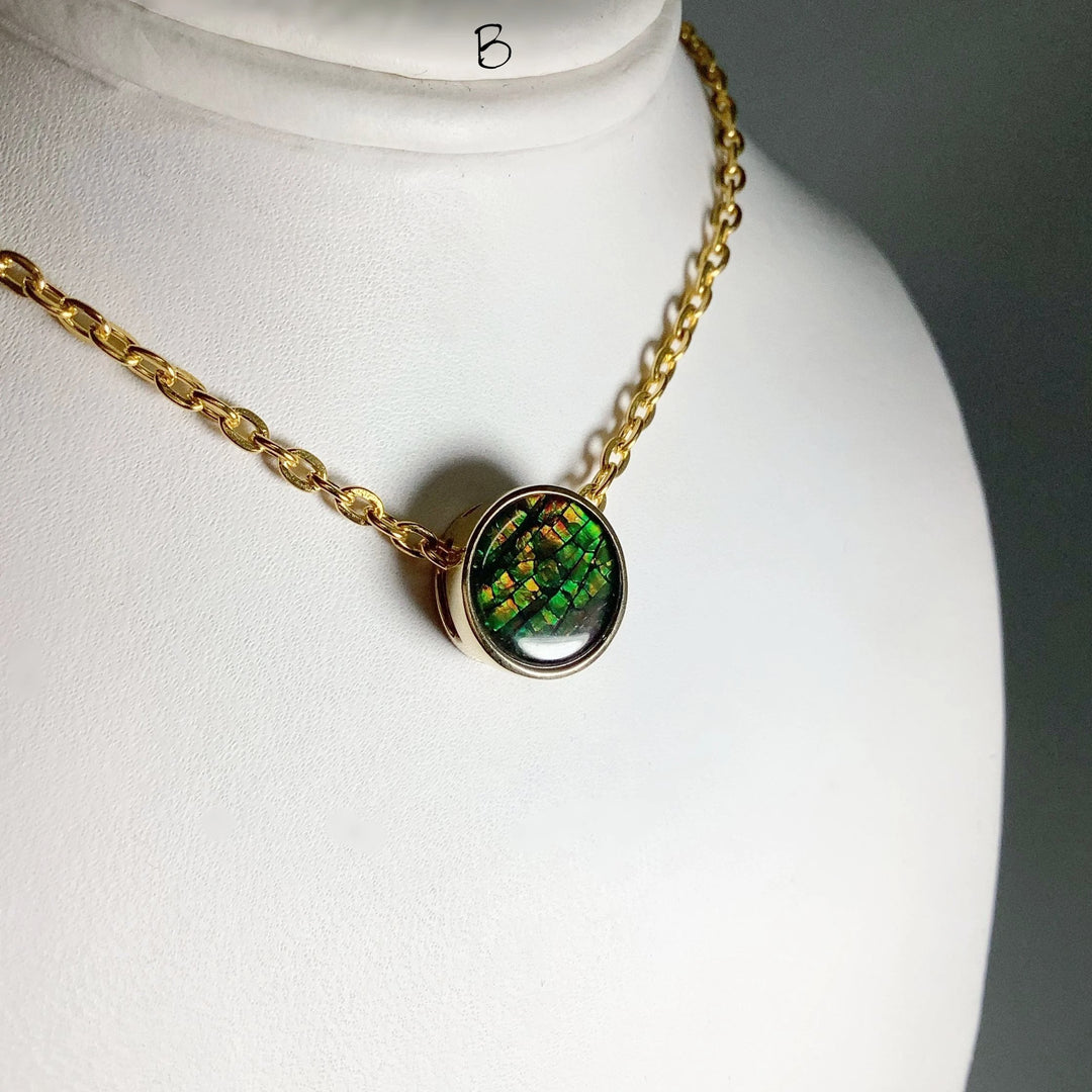 Alberta Ammolite 14K Gold Pendant