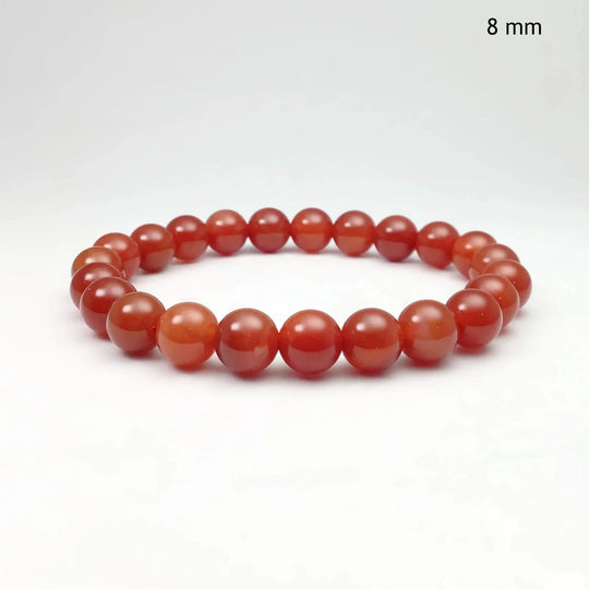 Carnelian Agate Beaded Bracelet