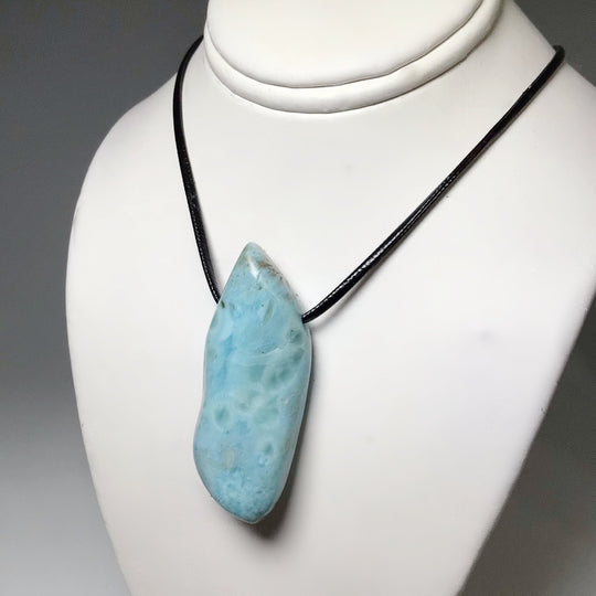 Larimar Drilled Pendant