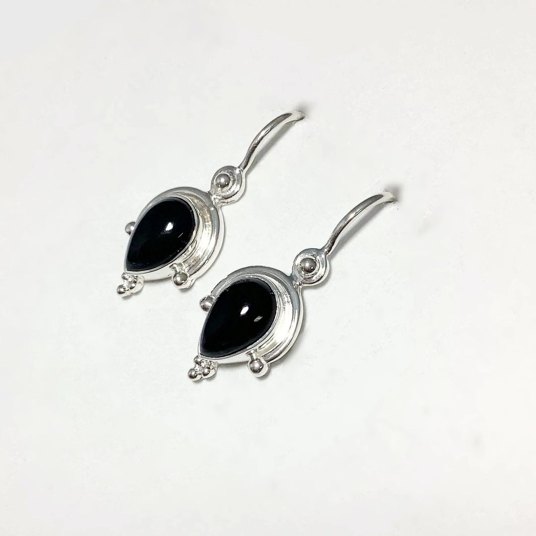 Black Onyx Dangle Earrings