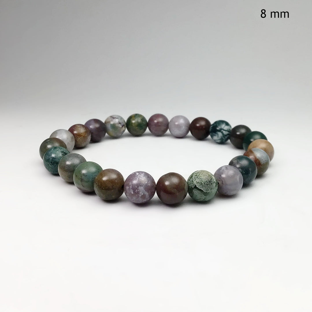 Indian Agate Beaded Bracelet