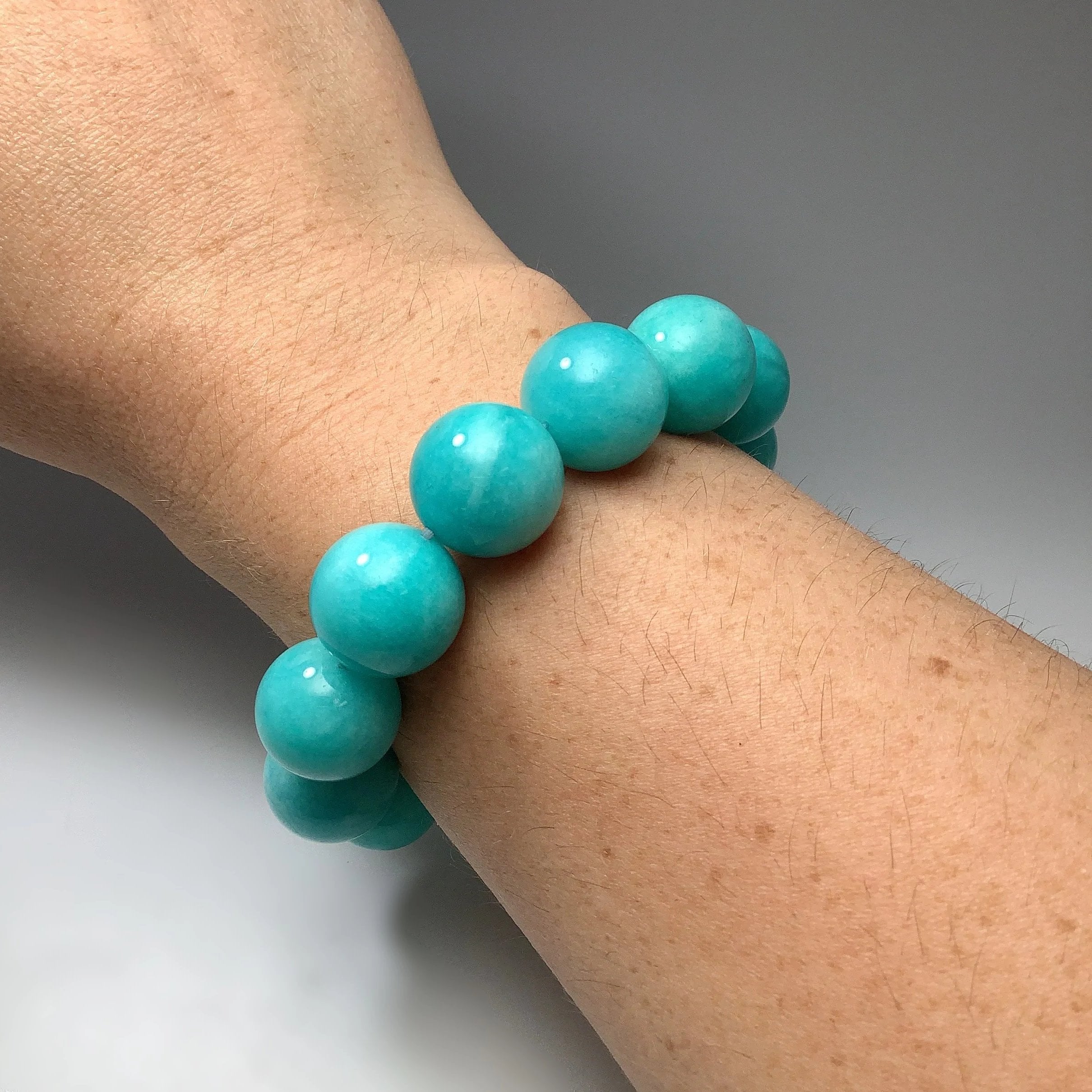 Amazonite Beaded Bracelet - 16mm - High Quality