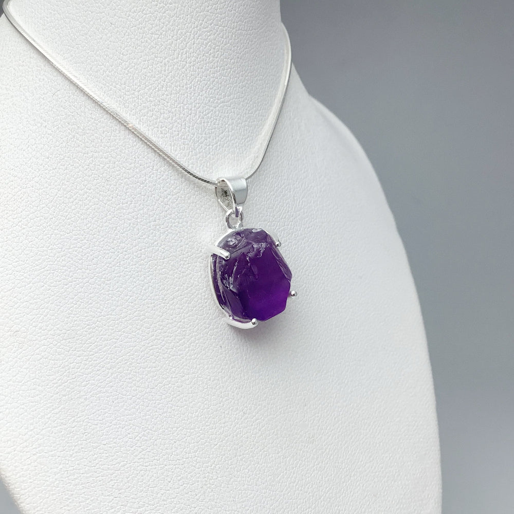 Raw Amethyst Pendant at $139 Each