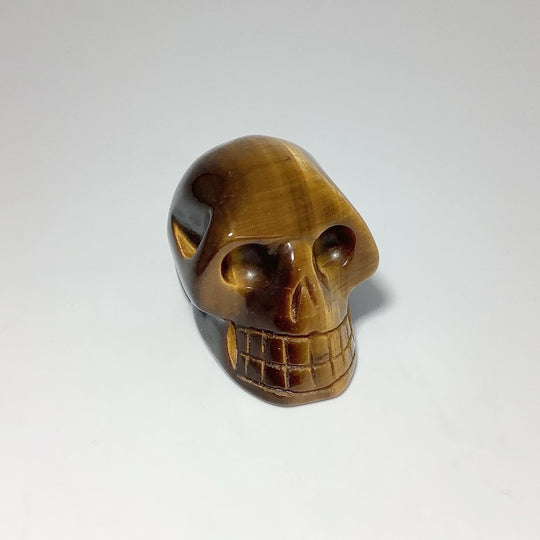 Carved Tiger Eye Skull