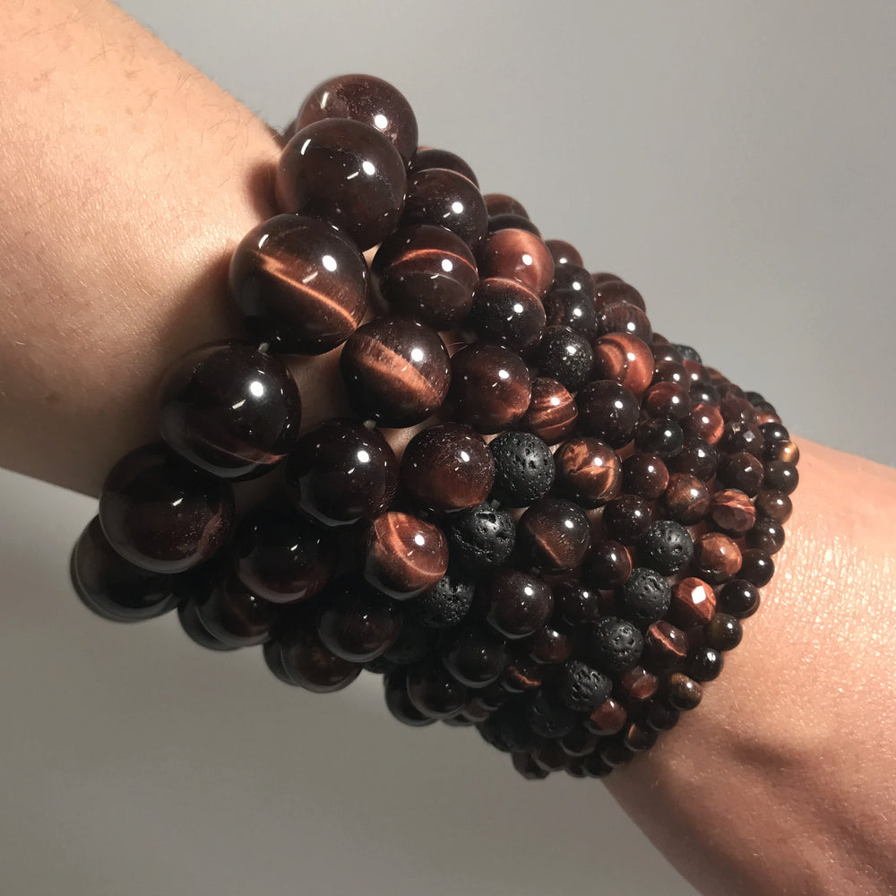 Red Tiger Eye Beaded Bracelet