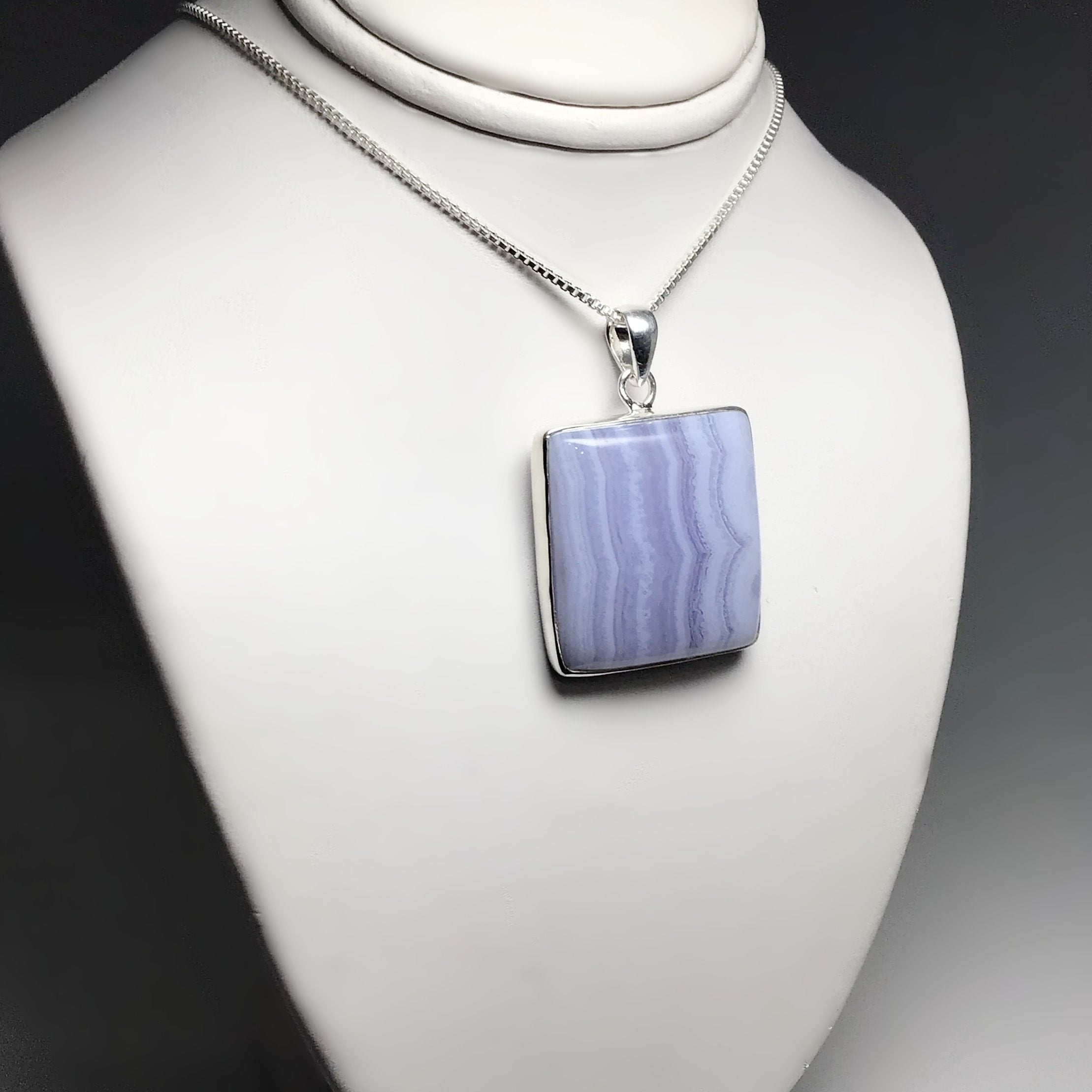 Blue Lace Agate Pendant