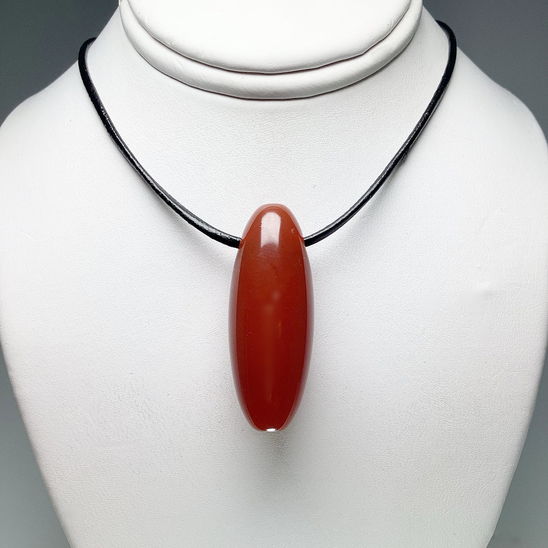 Carnelian Agate Drilled Pendant