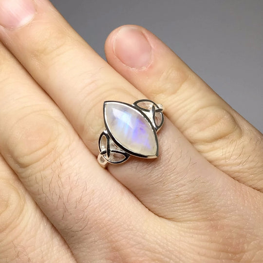 Rainbow Moonstone Ring