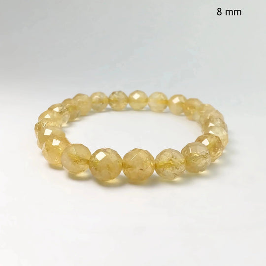 Citrine Faceted Beaded Bracelet