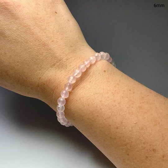 Rose Quartz Faceted Beaded Bracelet