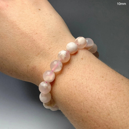 Flower Agate Beaded Bracelet