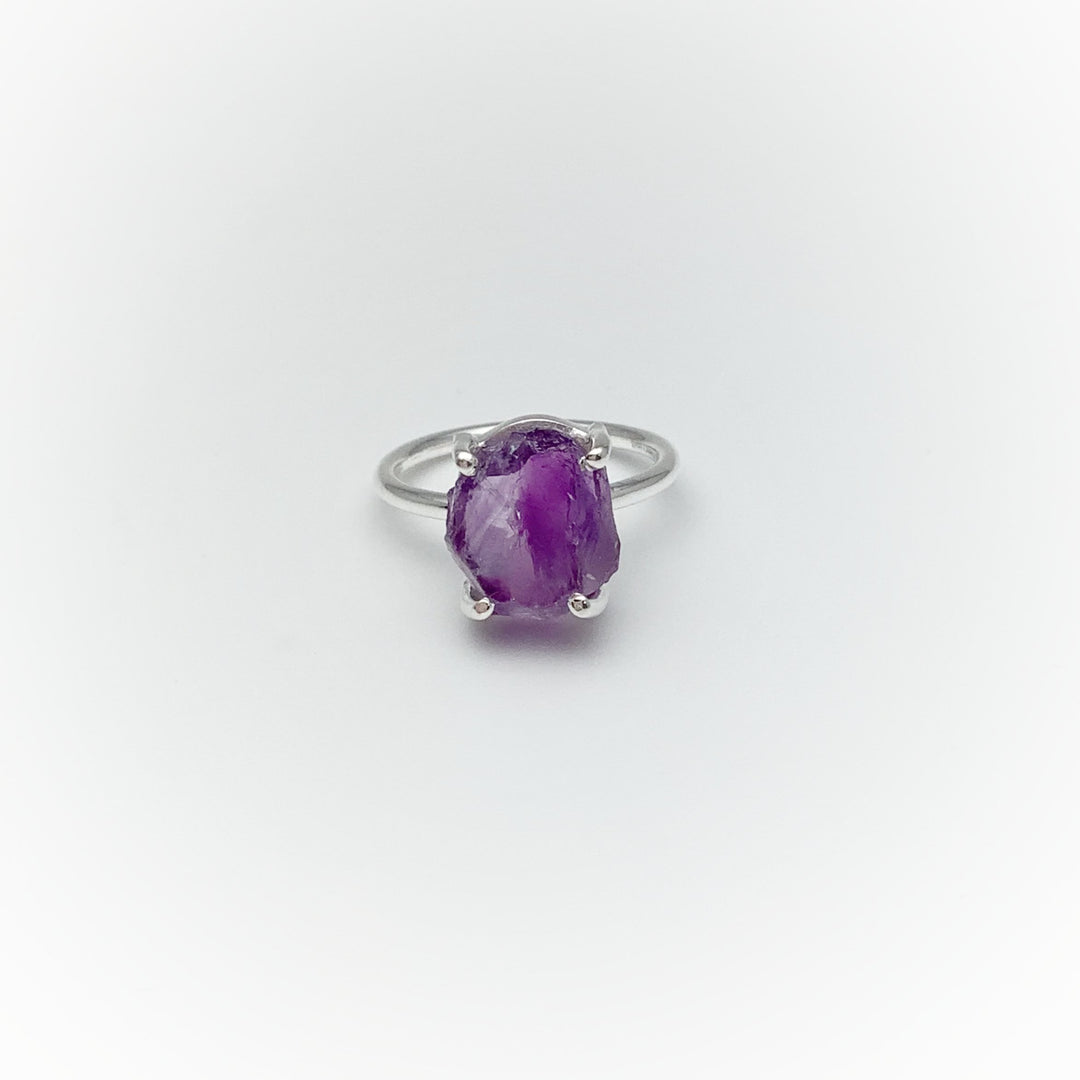 Raw Amethyst Ring