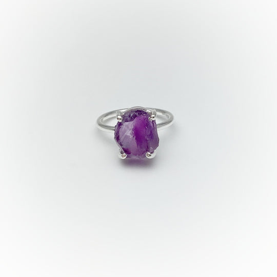 Raw Amethyst Ring