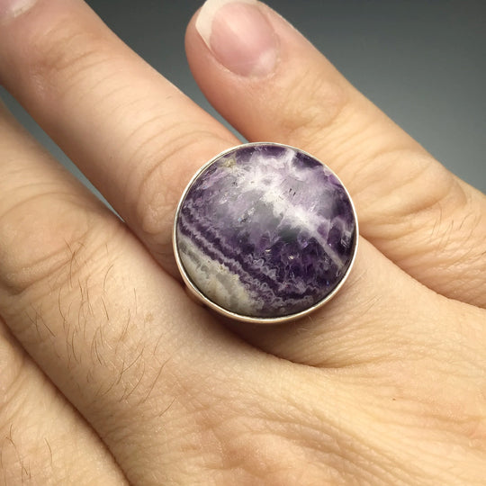 Chevron Amethyst Ring