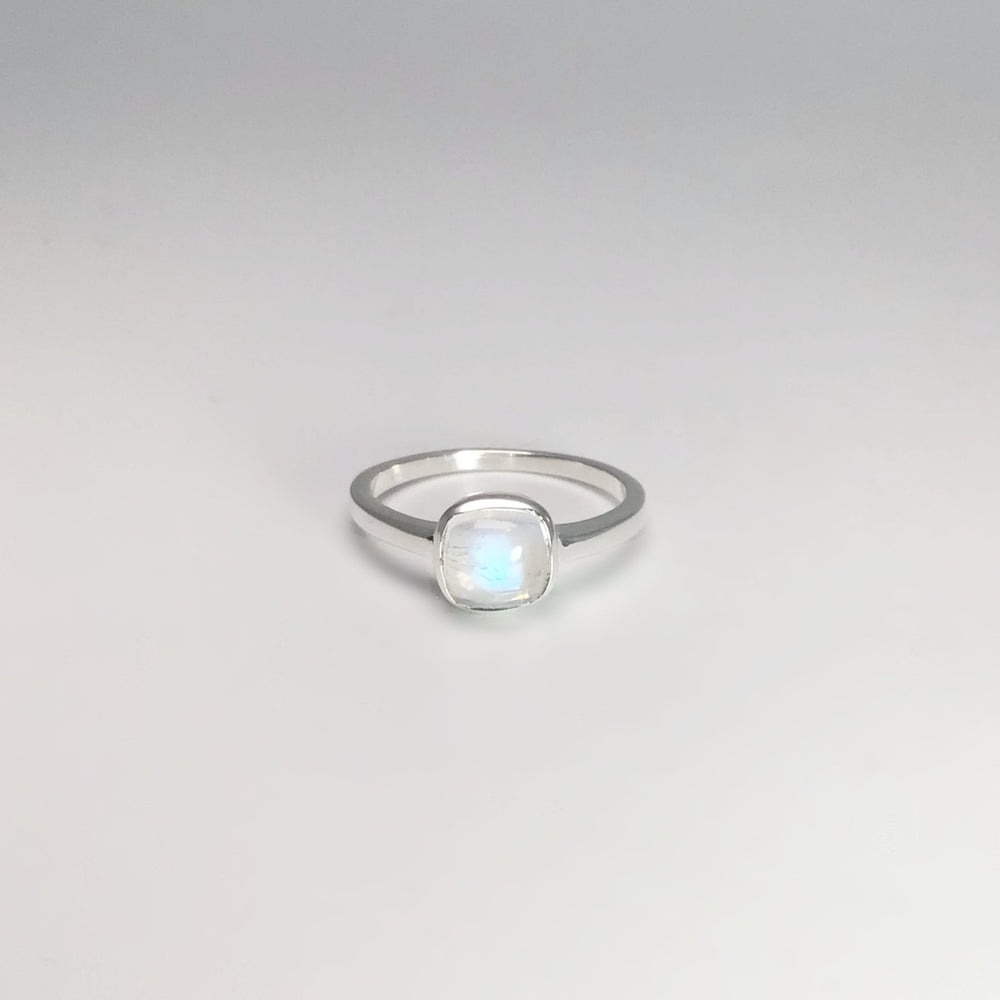 Rainbow Moonstone Ring