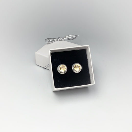 Citrine Stud Earrings