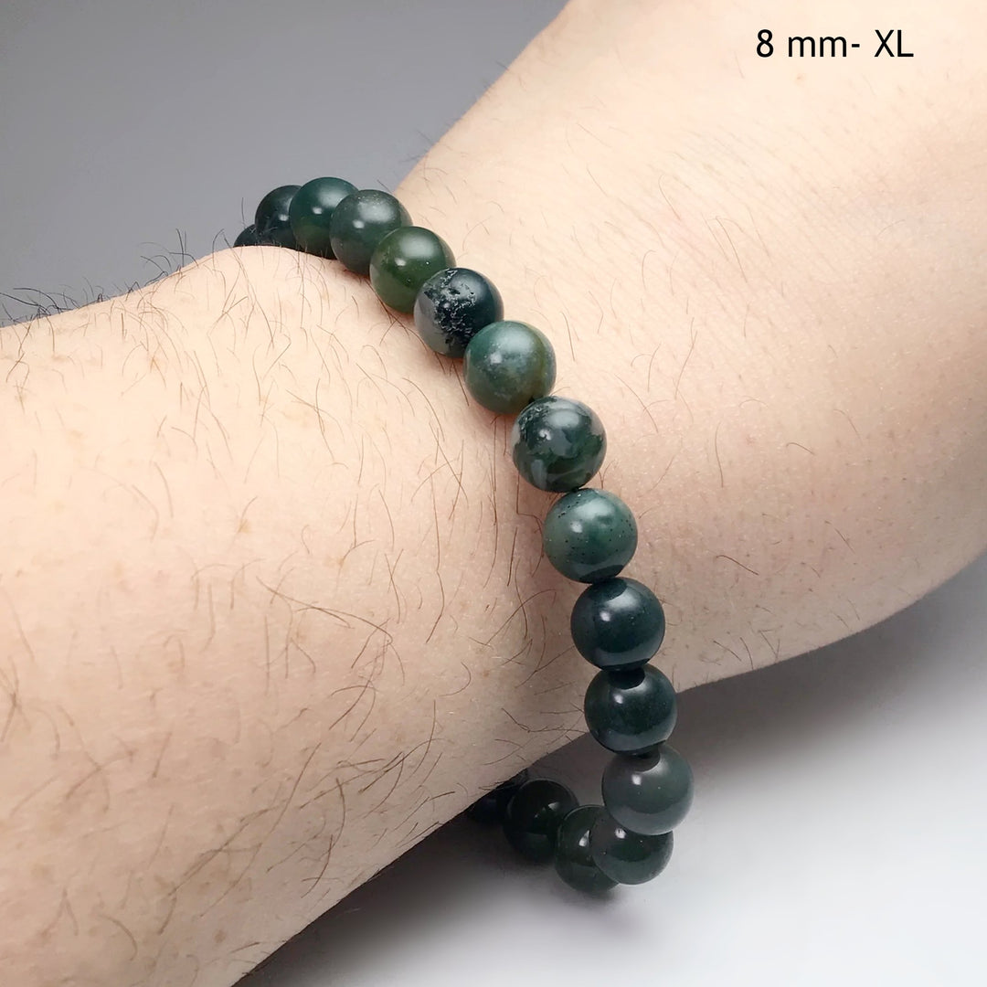 Moss Agate Beaded Bracelet