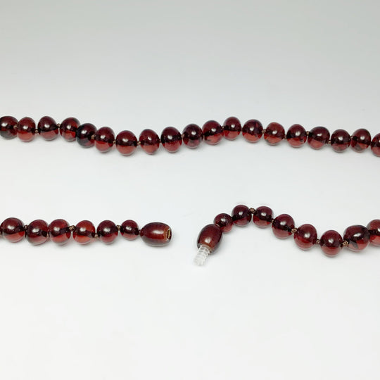 Cherry Amber Beaded Necklace