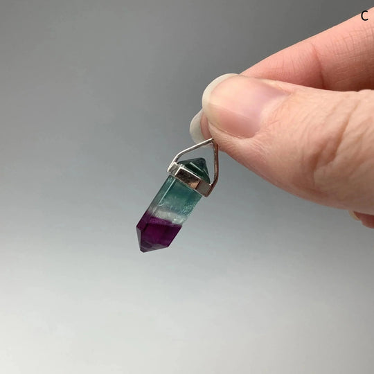 Fluorite Double Terminated Point Pendant