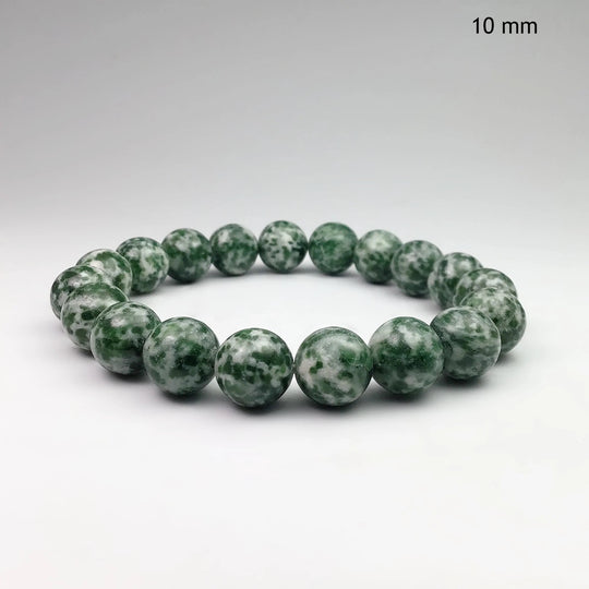 Green Dot Jade Beaded Bracelet