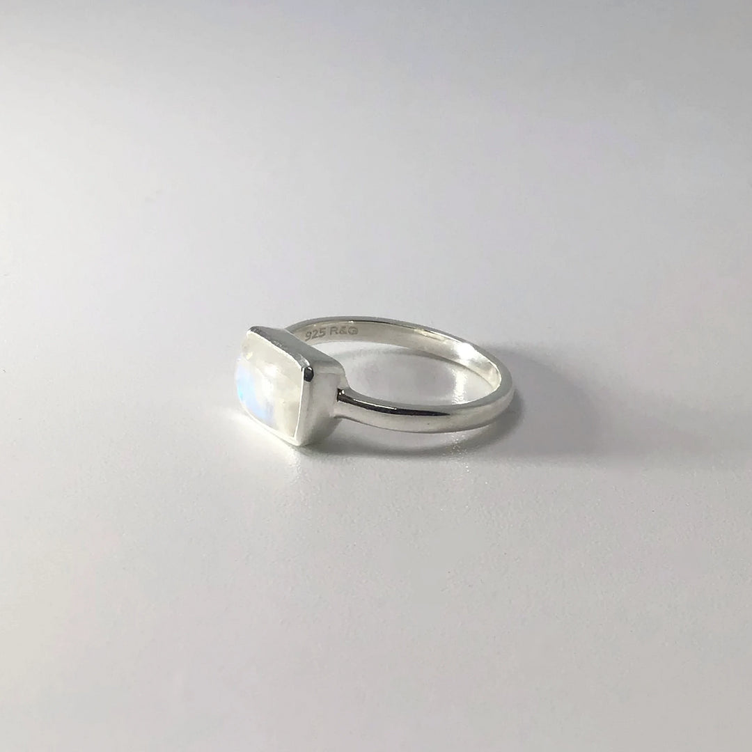 Rainbow Moonstone Ring