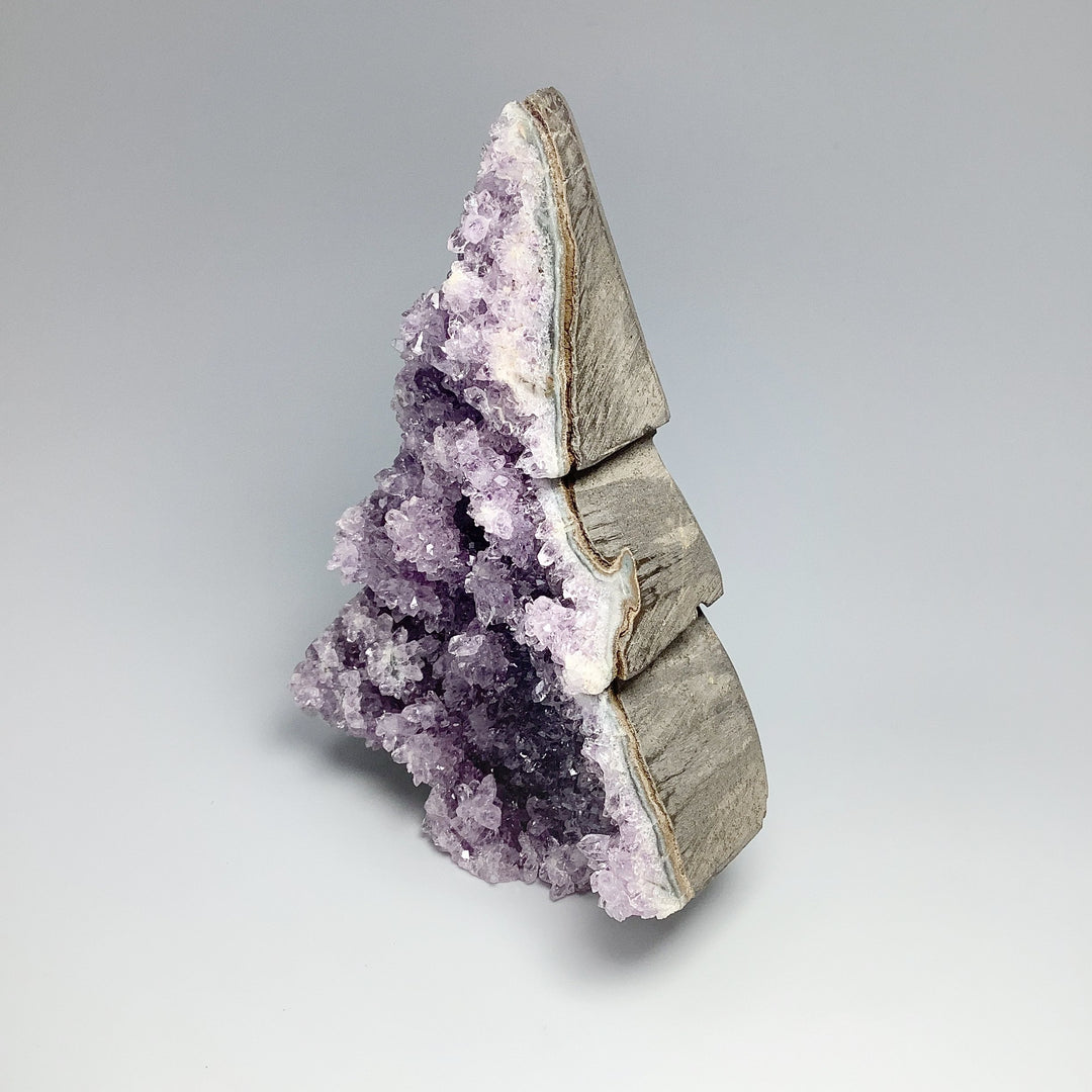 Amethyst Druze Cluster Tree Carving