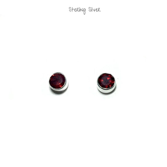 Garnet Stud Earrings