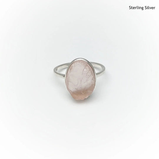 Raw Rose Quartz Ring