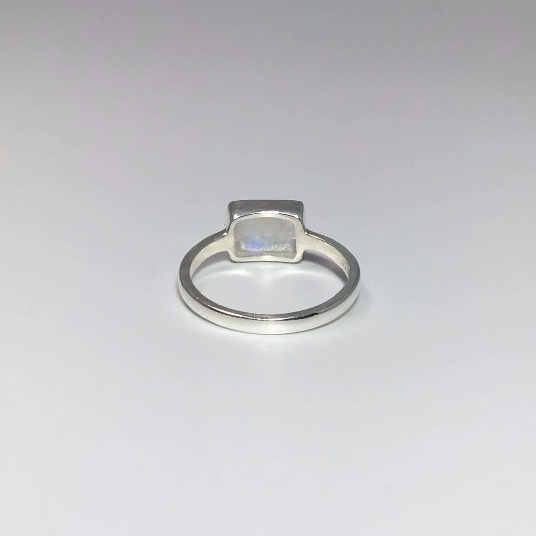 Rainbow Moonstone Ring