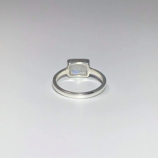 Rainbow Moonstone Ring