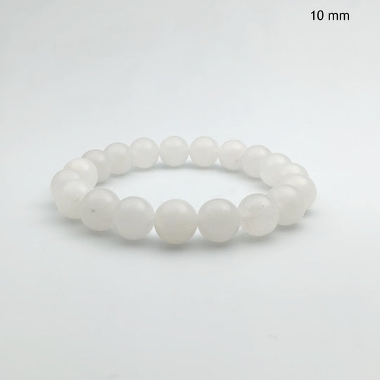 Milky Jade Beaded Bracelet