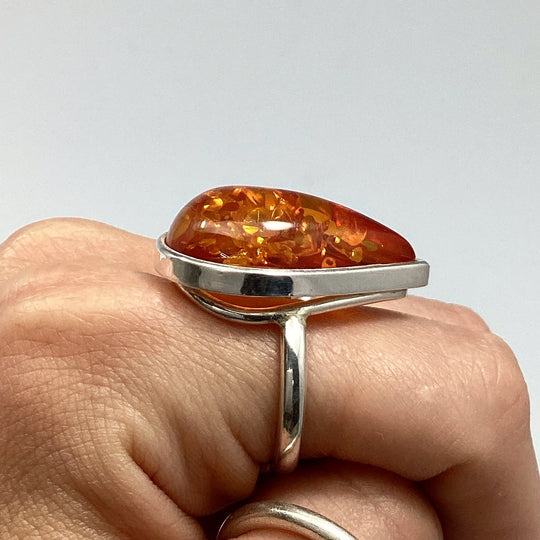 Cognac Amber Ring