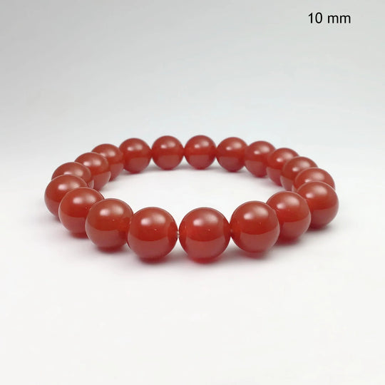 Carnelian Agate Beaded Bracelet