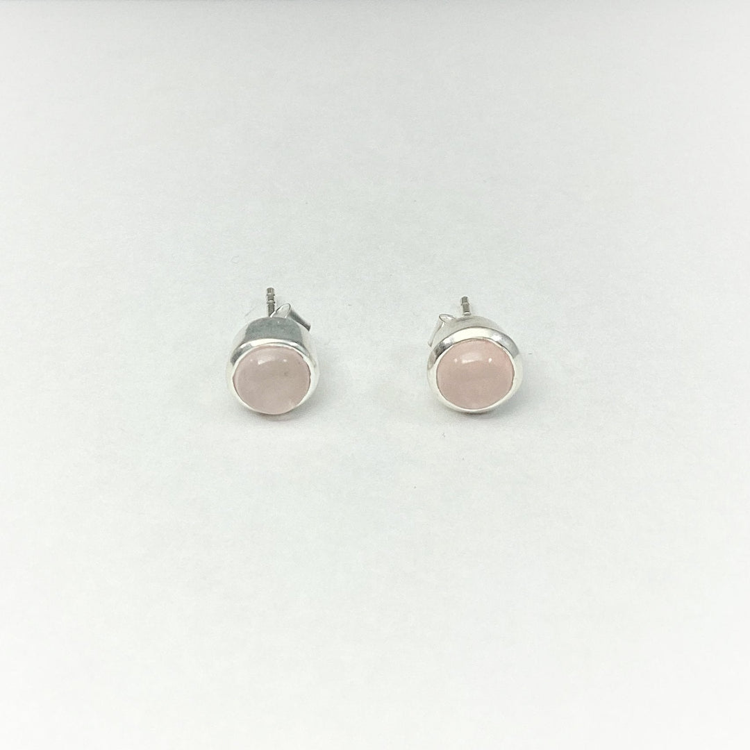 Rose Quartz Stud Earrings