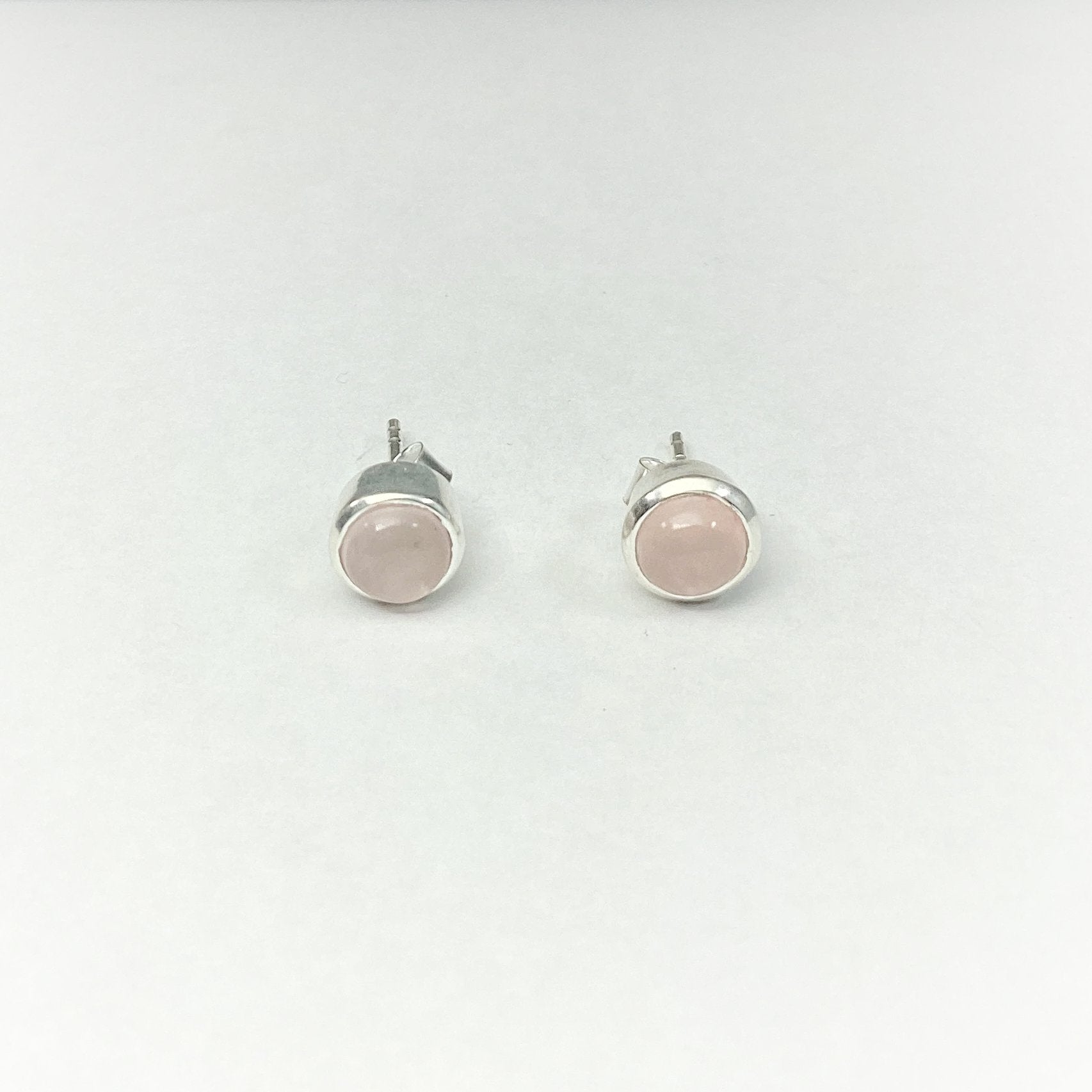 Rose Quartz Stud Earrings