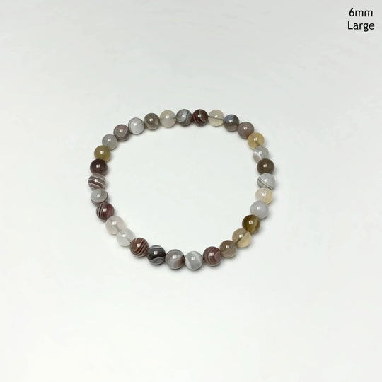 Botswana Agate Beaded Bracelet