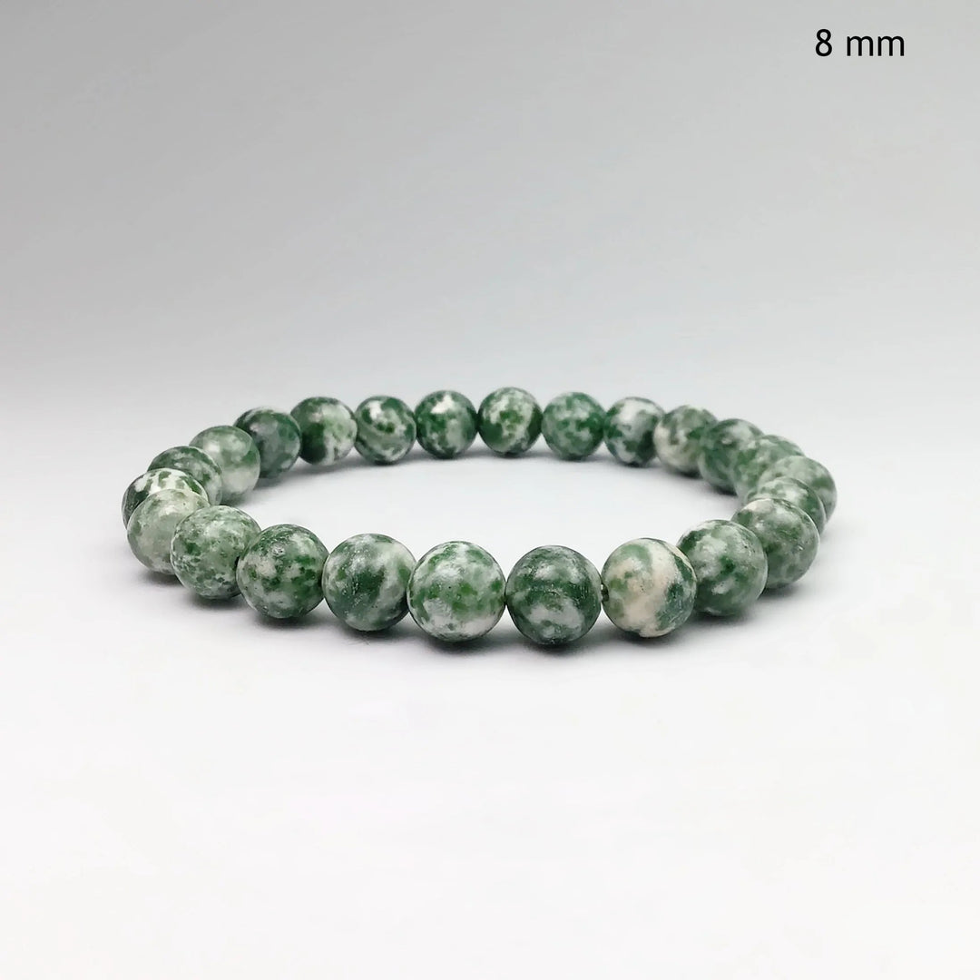 Green Dot Jade Beaded Bracelet