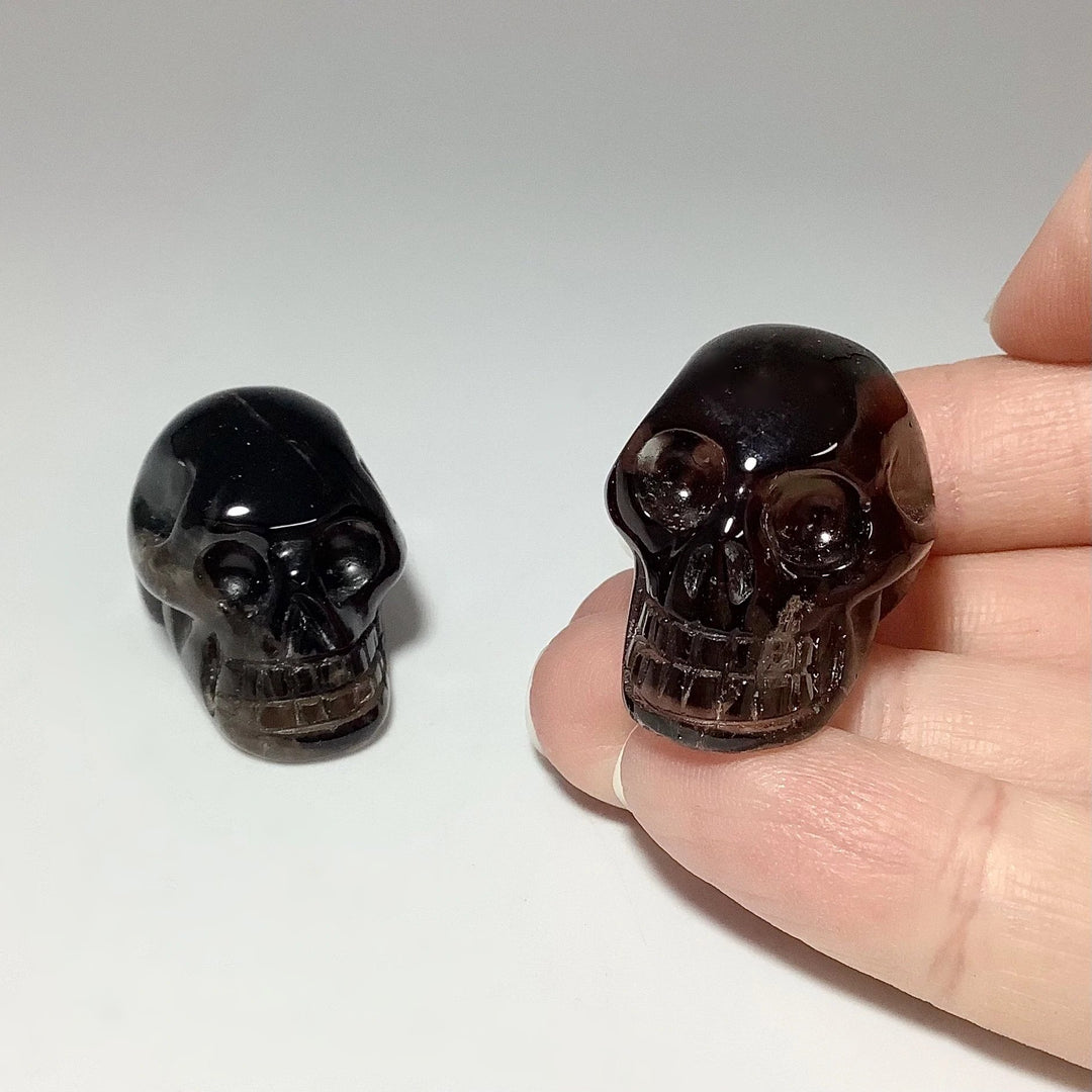 Carved Smoky Quartz  Skull