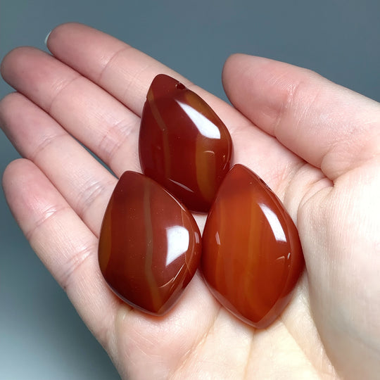 Carnelian Agate Drilled Pendant