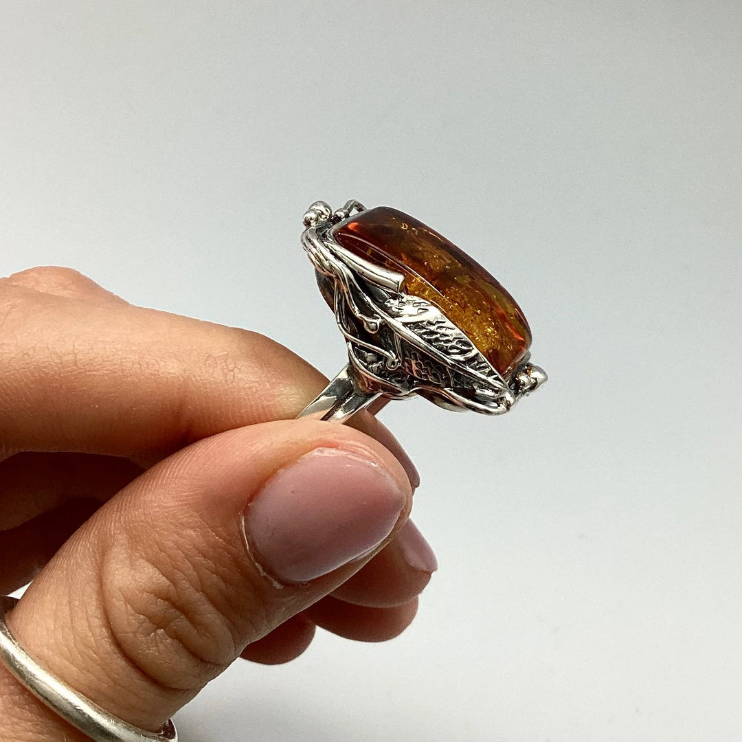 Cognac Amber Ring