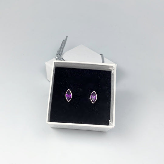 Amethyst Stud Earrings