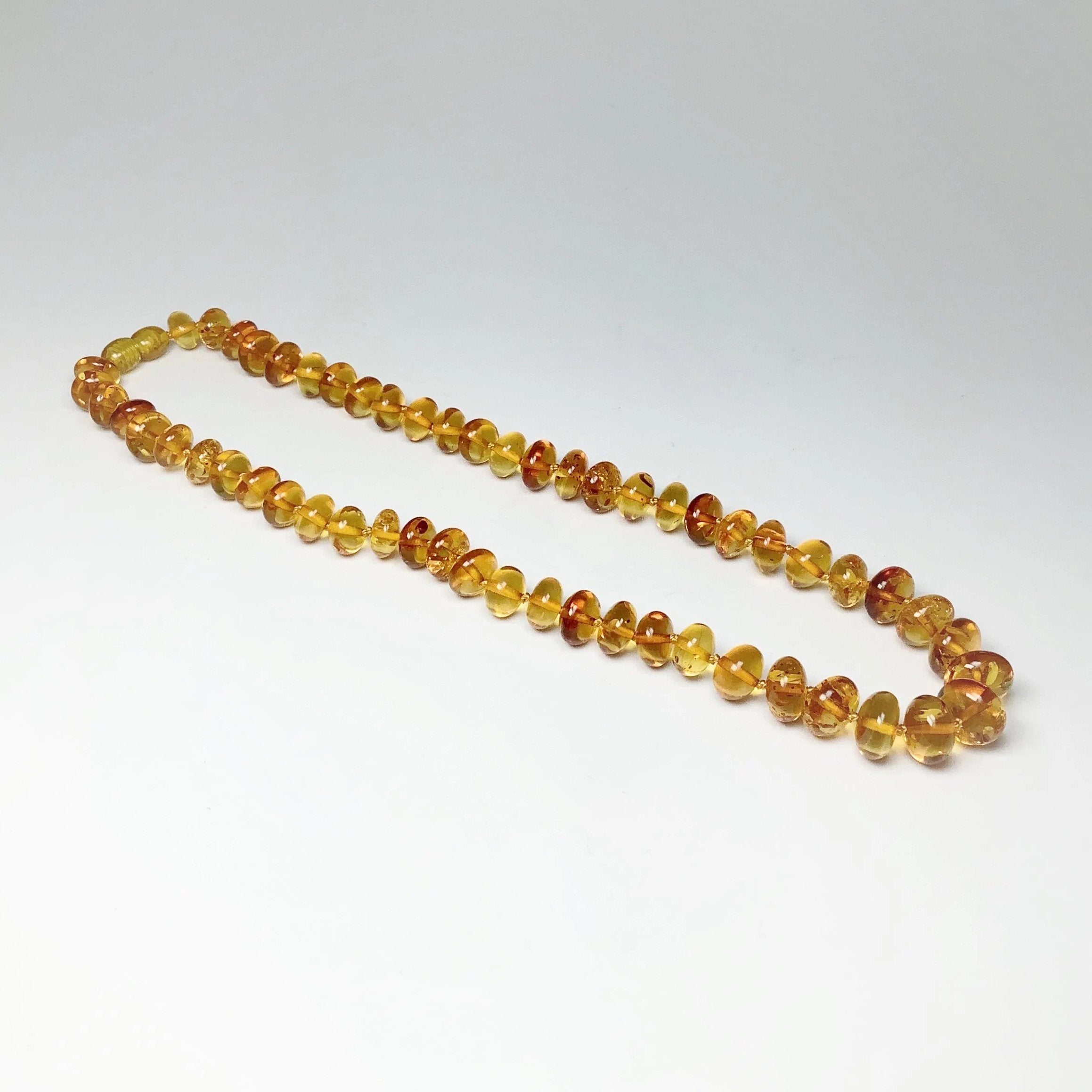 Cognac Amber Beaded Necklace