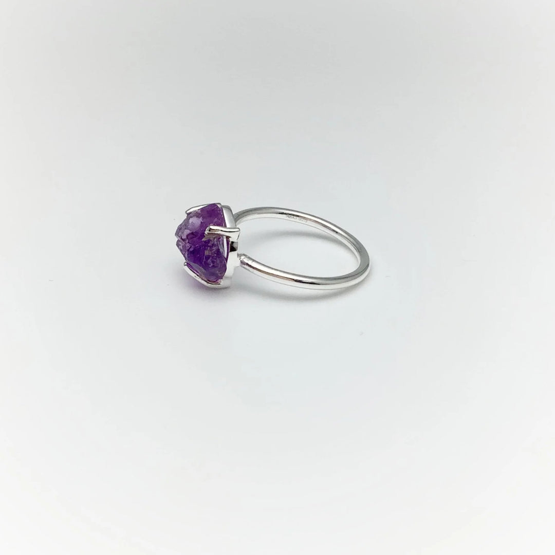 Raw Amethyst Ring