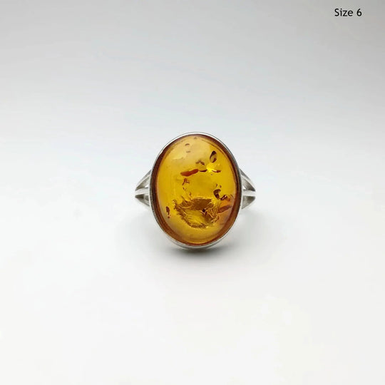 Cognac Amber Ring