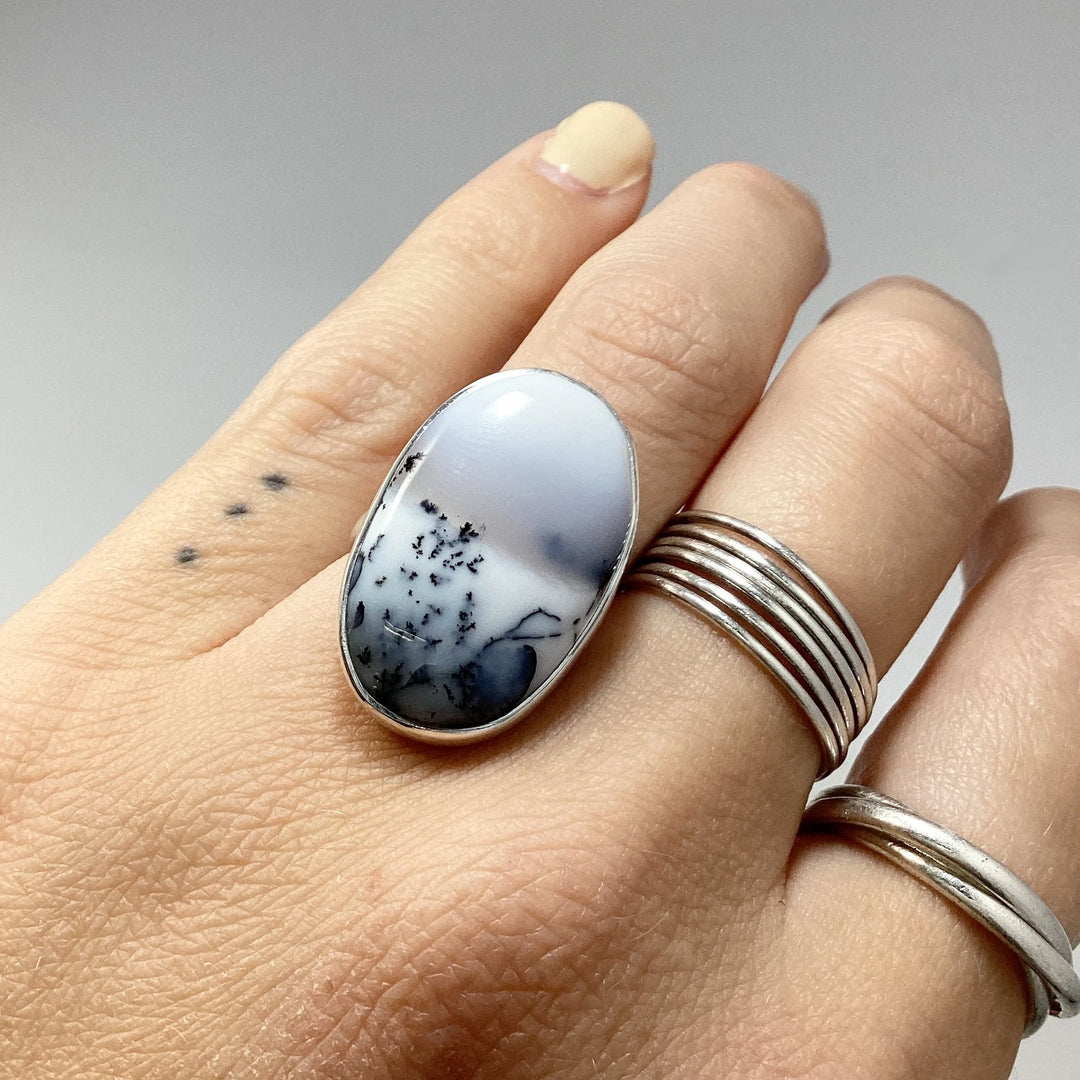 Dendritic Opal Ring