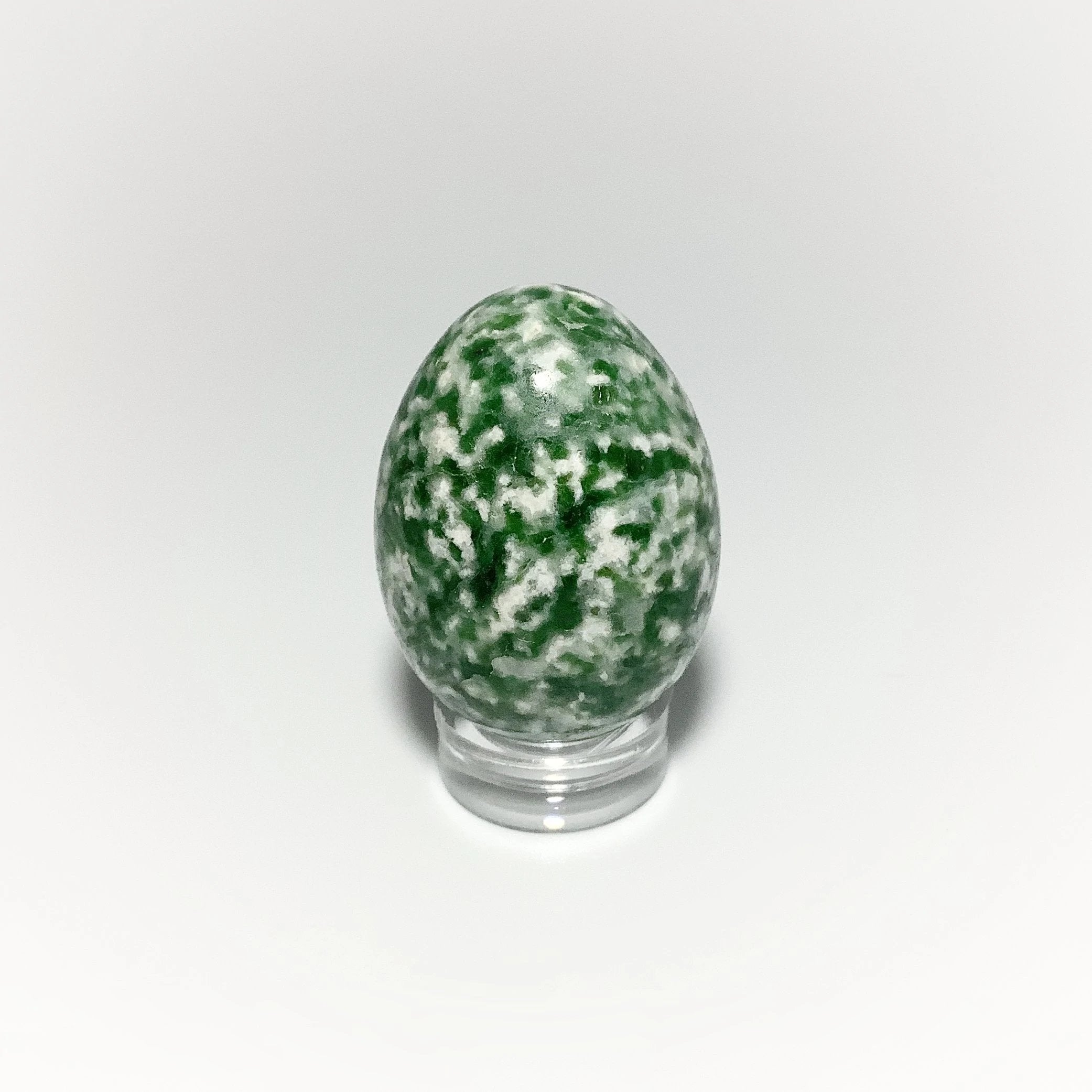 Green Dot Jade Mini Egg