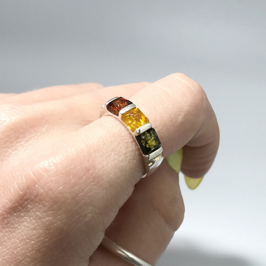 Mixed Amber Ring