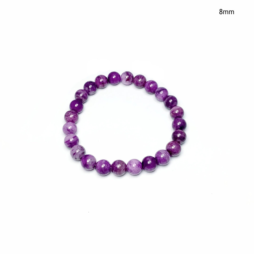 Purple Crazy Lace Agate Beaded Bracelet