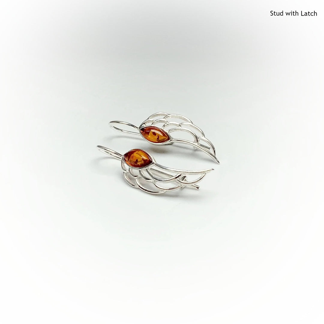 Cognac Amber Earrings